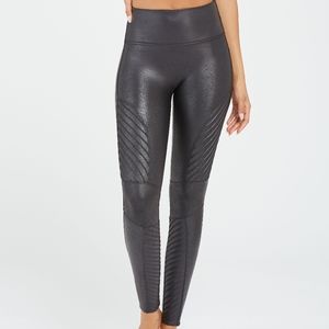 Spanx Faux Leather Moto Leggings